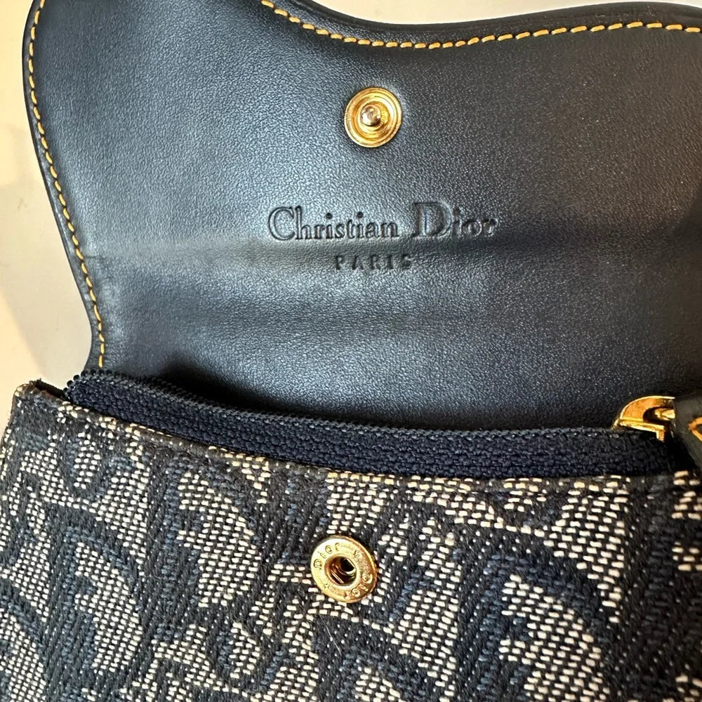 Christian Dior Saddle Oblique coin wallet